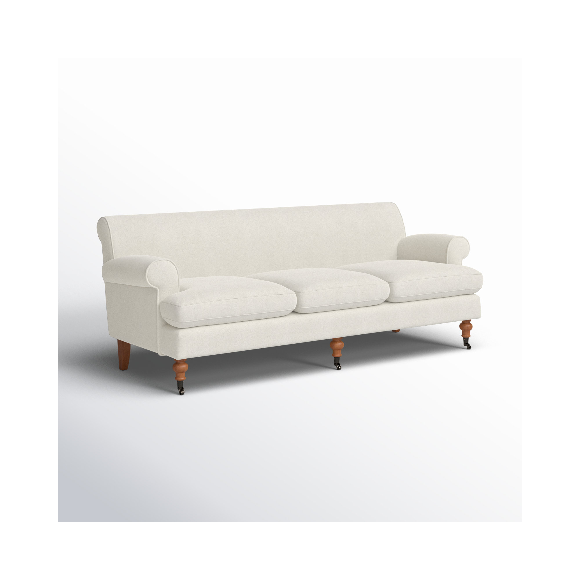 Harbor 88'' Upholstered Sofa, Light Beige Linen