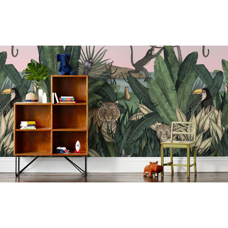 Peinture murale Bengal Sunrise | Lever de soleil / pré-collé / murale - 96 po x 142 po