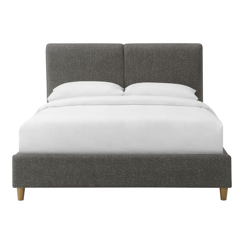 Lit plateforme Lochlan, Gris, Grand