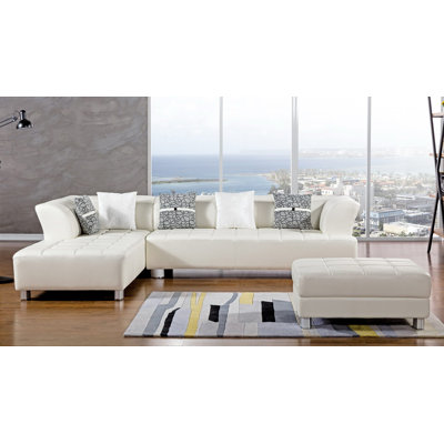 Henriquez Faux Leather L-Shaped Sectional