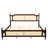 King Size Solid Rubberwood Platform Bed With Natural Rattan Headboard And Footboard, Traditional Turned Post Bed Frame With 10-Leg Heavy Duty Support System, No Box Spring Needed-351767637