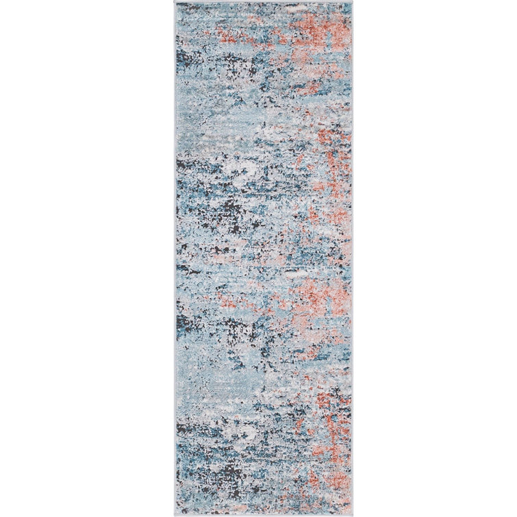 Tapis orange/gris