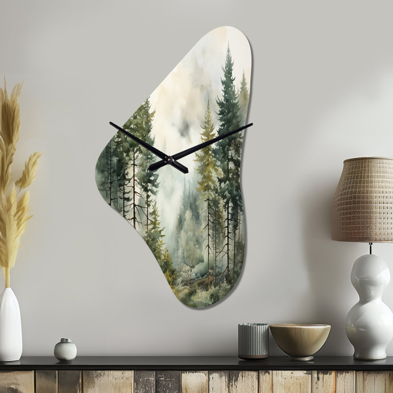 Horloge murale pin asymétrique matin pin, Grand