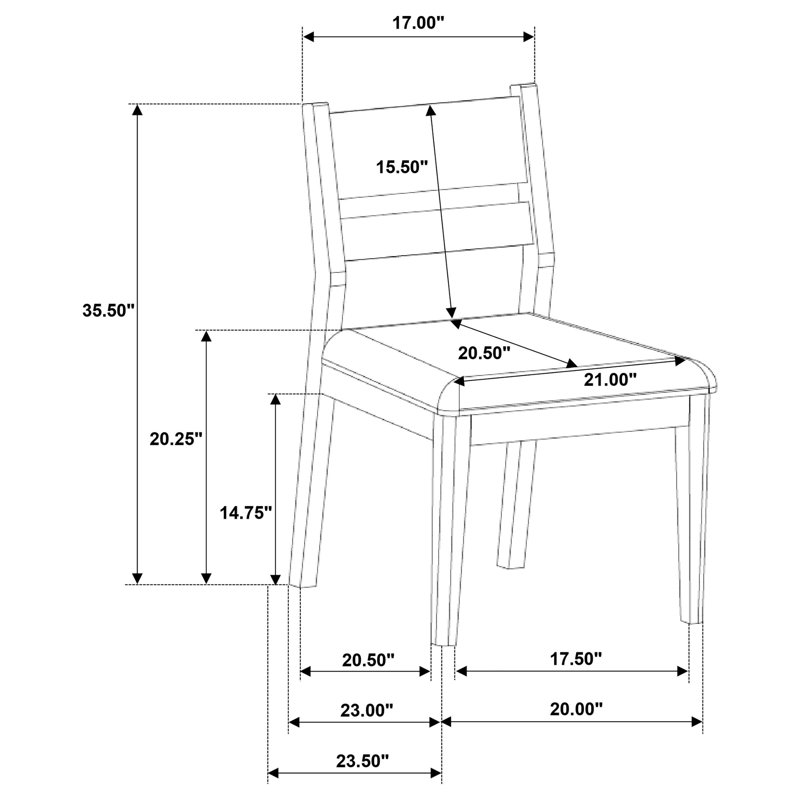 Ensemble de 2 chaises d'appoint Hutton