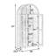 Une armoire de rangement arquée haute avec une lampe-292991110