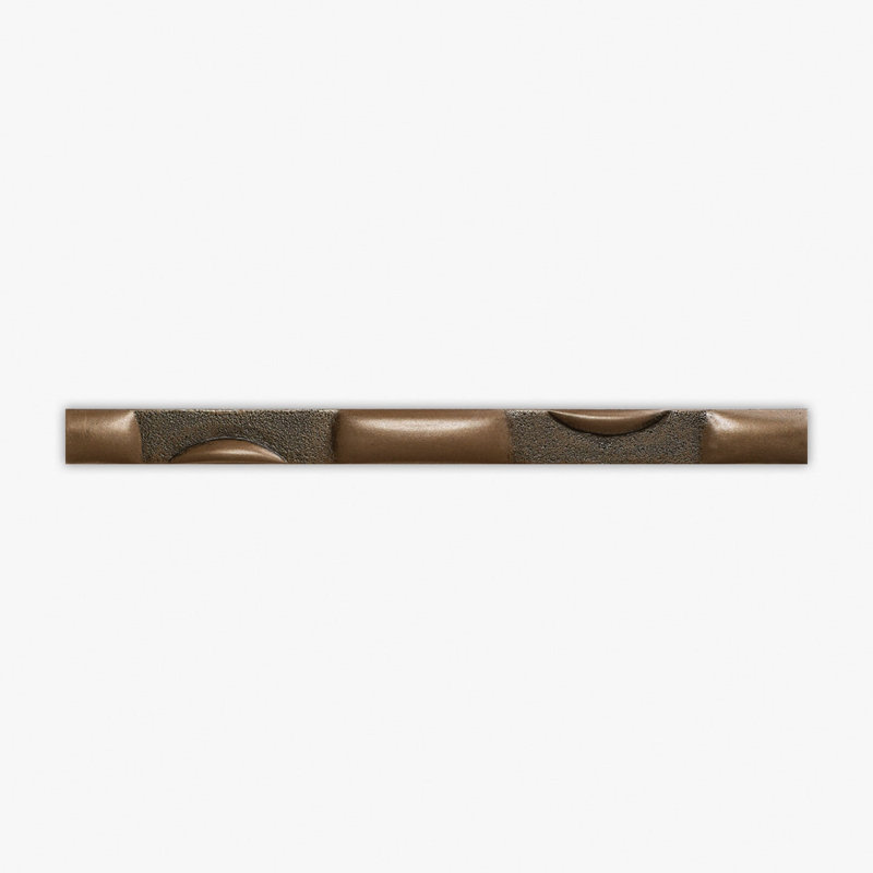 Bronze Natural Bubbles Polyurethane 1x12 Decorative Border, Brown