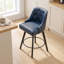 Élégant tabouret de bar pivotant à 360 ° en similicuir au design élégant avec coussin moelleux et structure robuste-5207435-5207434