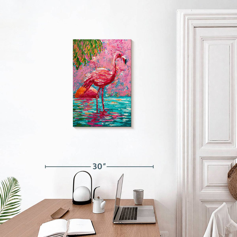 Flamant rose Brampt, H 24 po x l 16 po