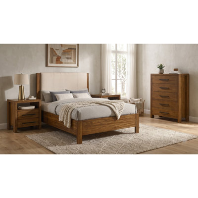Alden Warm Brown Queen 4-Piece Bedroom Set
