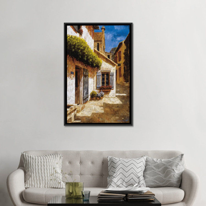 « welcome to my house », reproduction sur toile, H 26 po x l 18 po x P 1,5 po, Toile avec cadre noir, Pas de tapis
