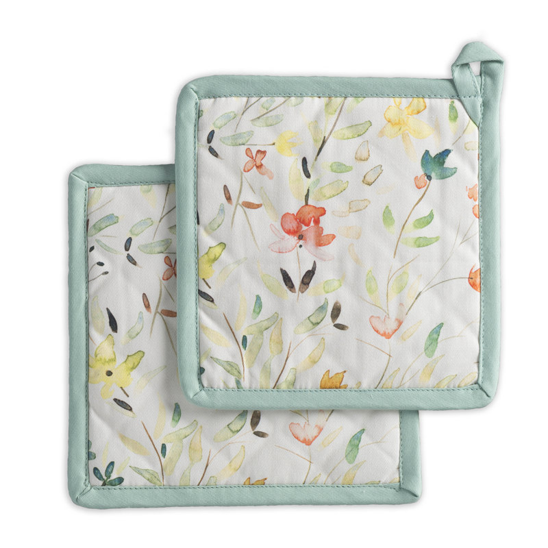 Maison D' Hermine Colmar Floral Cotton Potholder Set