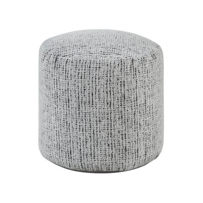 Cylindrical Pouf Chenille Fabric Upholstery Modern Ottoman