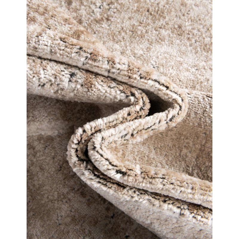 Tapis oriental beige Arleaner, Tapis de couloir 2 pi 7 po x 10 pi