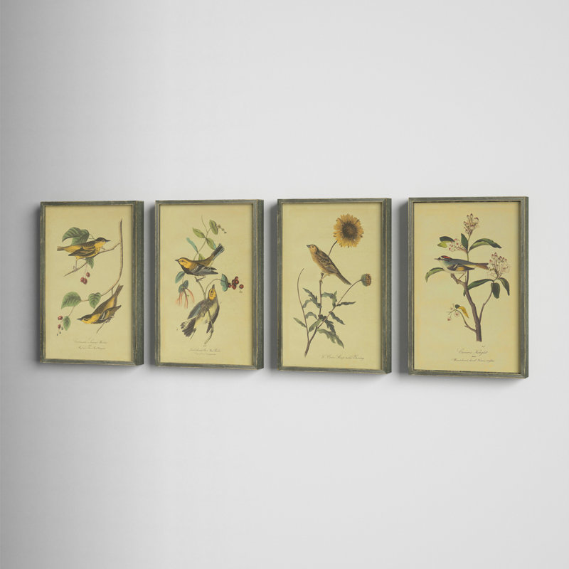 Oiseau sur une branche, art mural en bois, portrait