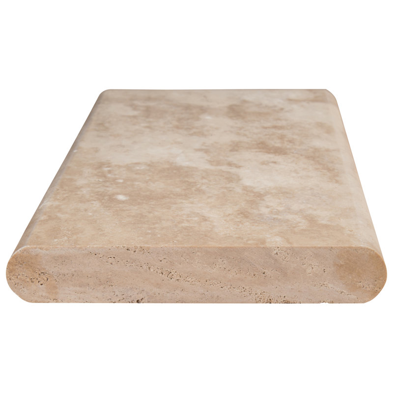 Abri de piscine en travertin brossé sans remplissage 12 po x 24 po x 2 po Marzana Dune (2 pieds carrés / unité, 1 pièce)