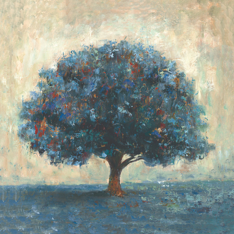 Hand Painted Tree - Wrapped Canvas Print, 30cm H x 30cm W x 3.8cm D