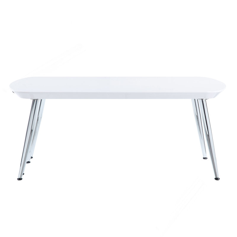 Coffee Table, Patina White & Chrome Finish