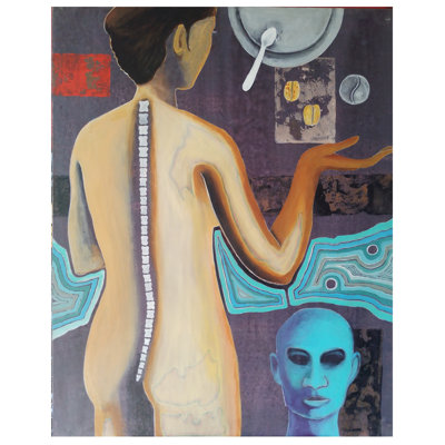 Joueur - peinture faite à la main | Acrylique sur toile | Par Chinmoy Pandit