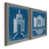 Toile avec cadre gris