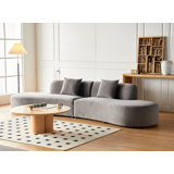 132.3'' Wide half moon design curved sofa