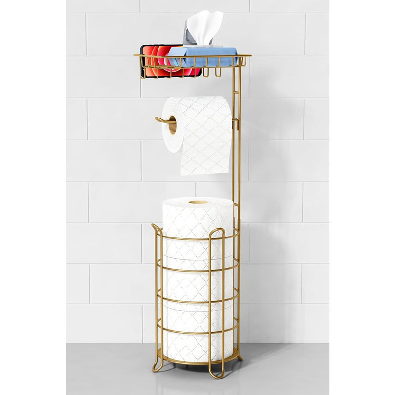Porte-papier hygiénique sur pied Gold