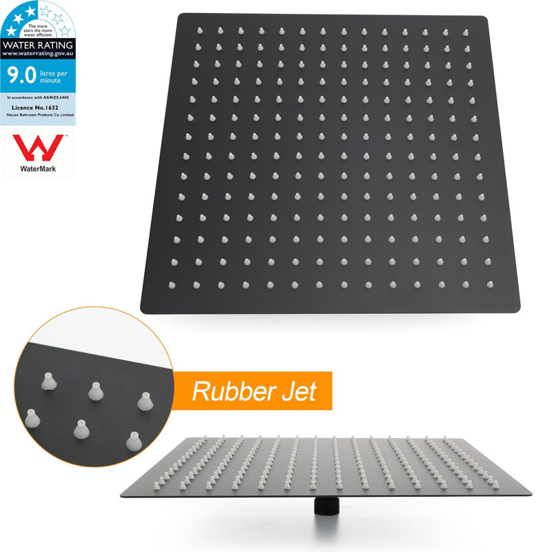 Rain Shower Head, Matte Black