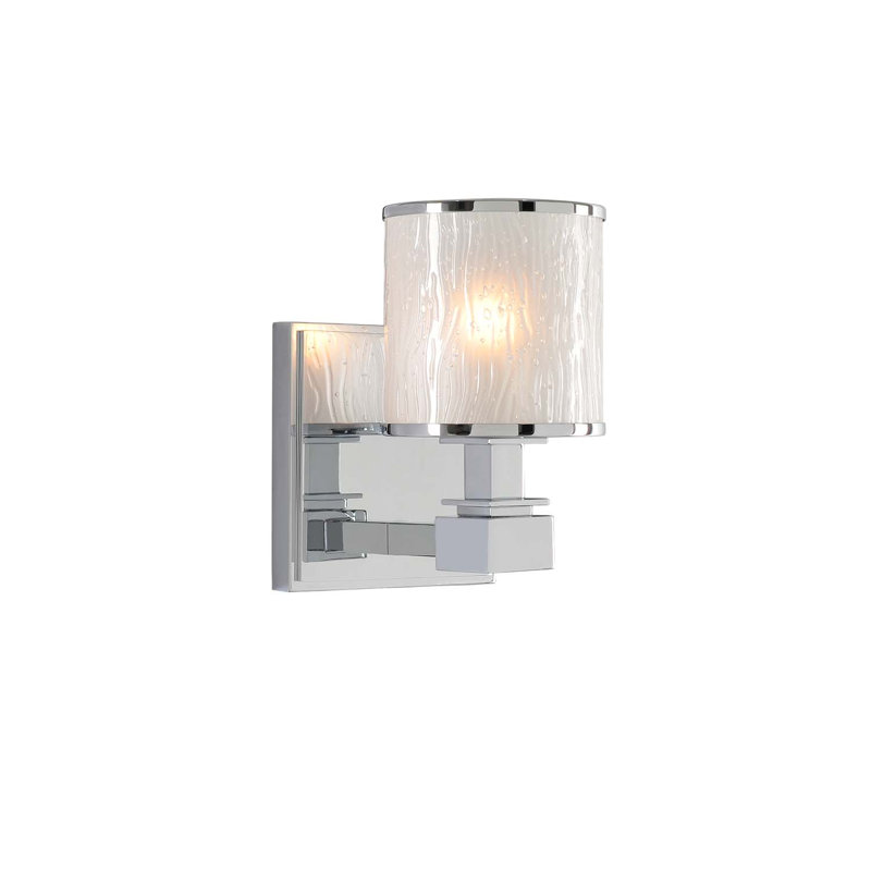 Destin 1 LT Polished Chrome Bath Wall Sconce Kalco, Chrome