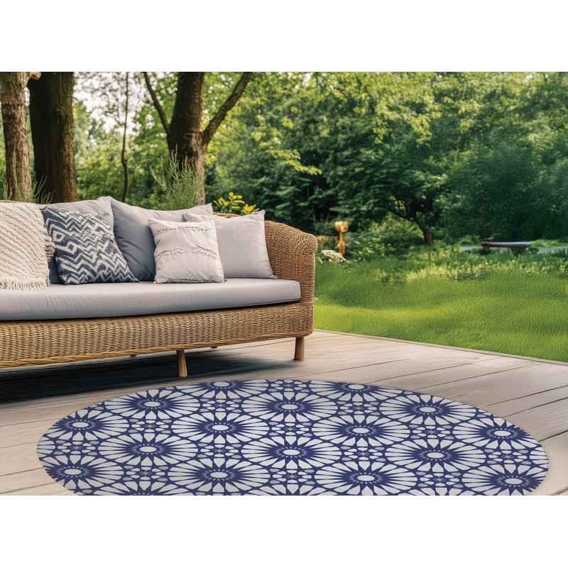 Tapis d'extérieur Sylvia, Rond 5 pi