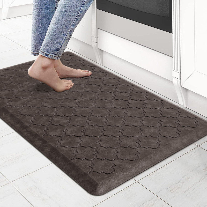 Tapis de cuisine Makasha, Rectangle 1 pi 8 po x 2 pi 6 po, Marron