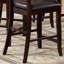 Ensemble de 2 chaises à hauteur de comptoir avec finition espresso foncé et bois massif