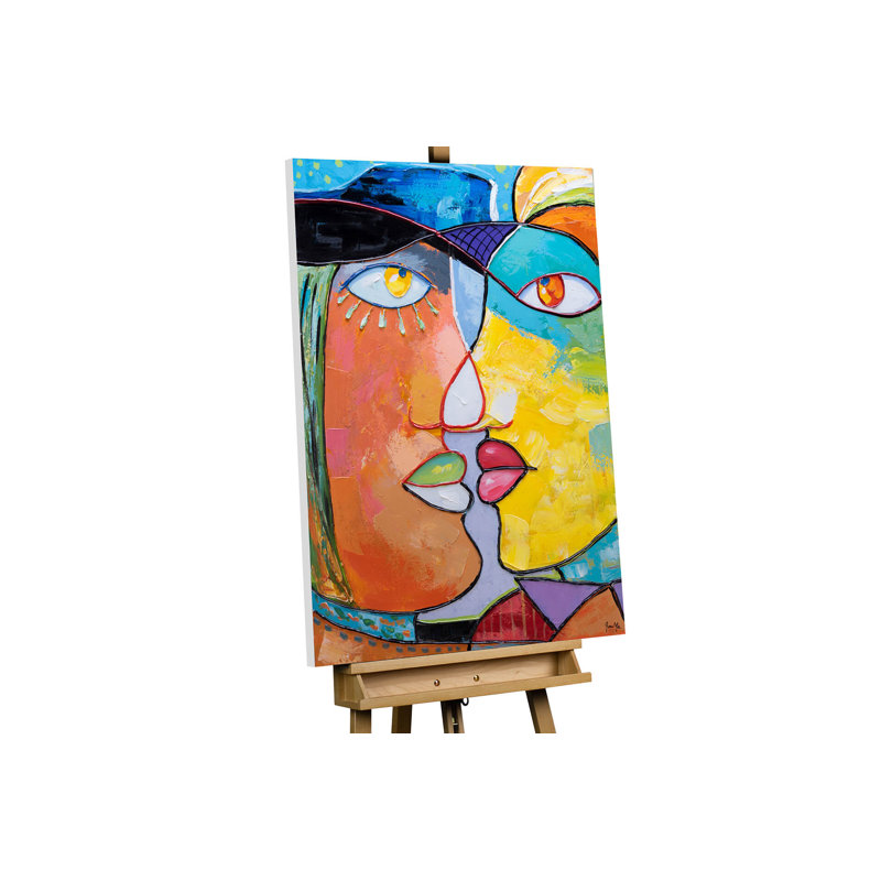Face to Face Hand -Painted Acrylic Painting