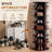 23.2" W 7-Tier Rotating Shoe Rack, 28 Pair Shoe Organizer-1061198477