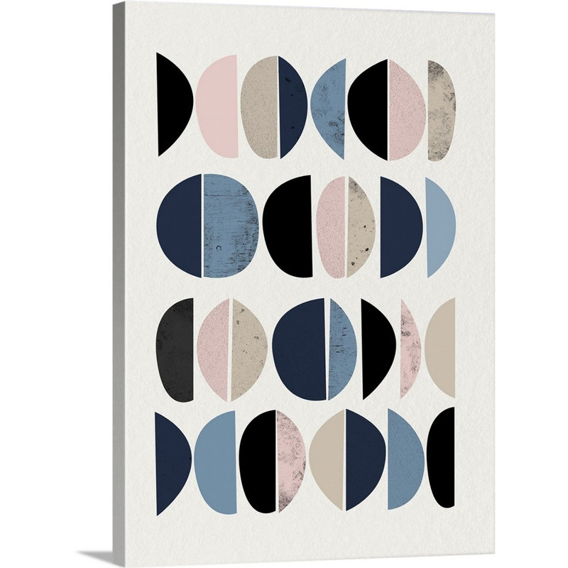 Reproduction d’art sur toile, « Mid Century soft luxe 8 » par Urban Epiphany, H 40 po x l 30 po x P 1,25 po, Toile tendue