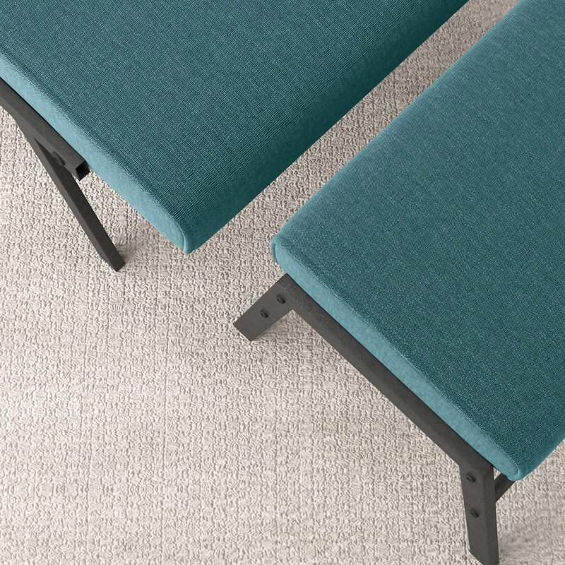 Méridienne avec repose-pieds l 24 po Evangline, Vert