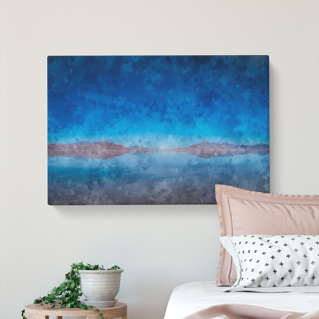 The Great Salt Lake In Utah By Painting - Wrapped Canvas