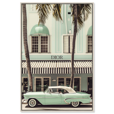 Art Remedy Retro Travel Photos Canvas   Vintage Mint Green Cruise