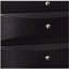 Vollenhove Black 2-Drawer Nightstand with Pull-out Tray