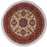 Madeeha One-of-a-Kind 4'9" x 4'11" Area Rug in Red