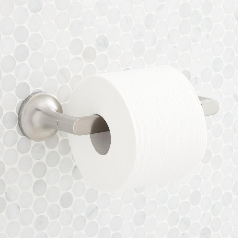 Lentz Wall Mounted Pivoting Toilet Paper Holder, Brushed Nickel