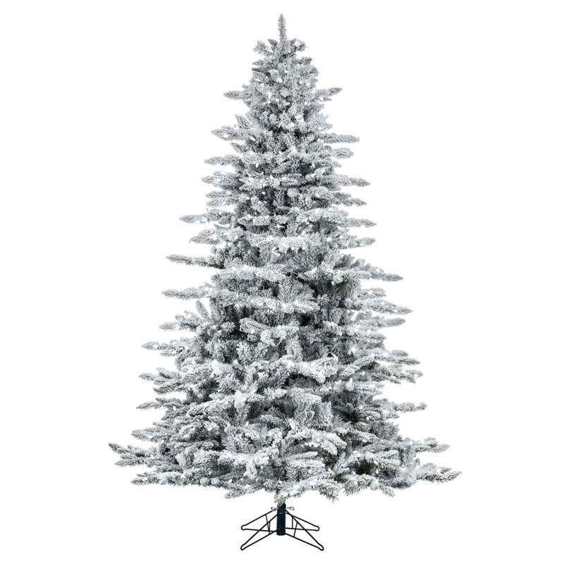Utica Flocked Fir Artificial Christmas Tree, 7.5'