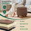 Repose-pieds rembourré avec rangement, repose-pieds capitonné en cuir de polyuréthane avec repose-pieds amovible-1503724105