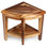 EarthyTeak ™ EcoDecors SnazzyCorner, tabouret de douche d'angle, banc de douche en teck, tabouret de douche en teck pour douche intérieure, banc de salle de bain, banc de douche en teck, tabouret de douche pour pieds de rasage