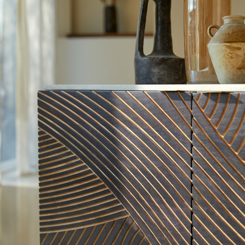 Bilal 70.87 in. W Solid Wood Sideboard