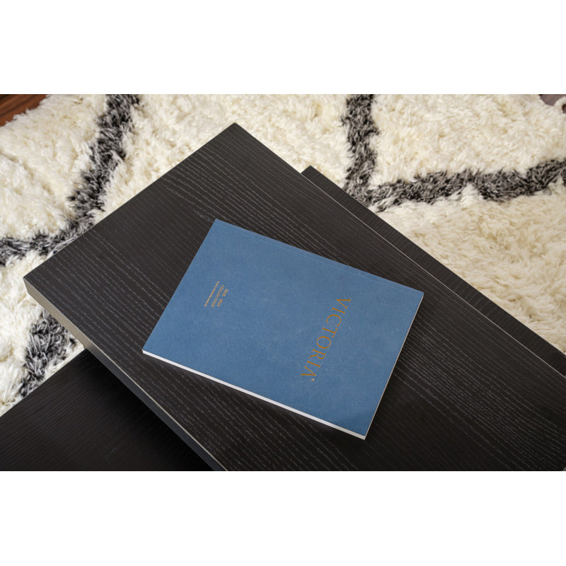 Modern Coffee Table Set (2 Pieces), Large: 43.3 x 11.8 x 17.7 inches & Small: 9.8 x 15.4 x 23.2 inches | 100% Melamine Coated Particle Board, Durable & Stylish for Living Room or Office Decor