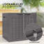 Outsunny 97L Plastic Garden Storage Box with Handles Waterproof-122946206