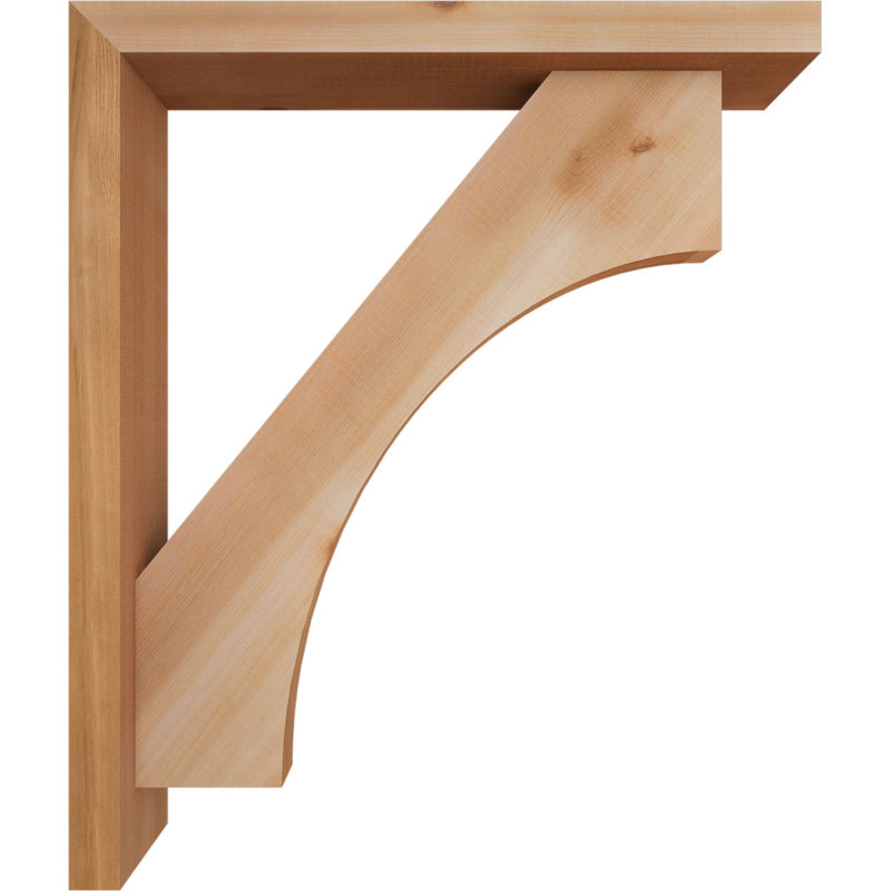 Westlake Block Bracket w/ Offset Brace, 26 x 22, 3 1/2"W Western Red Cedar (Smooth)
