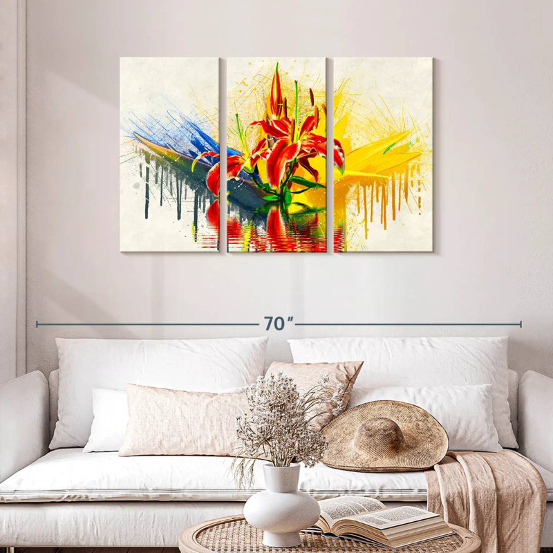 Conception à motif de fleur, H 28 po x l 45 po