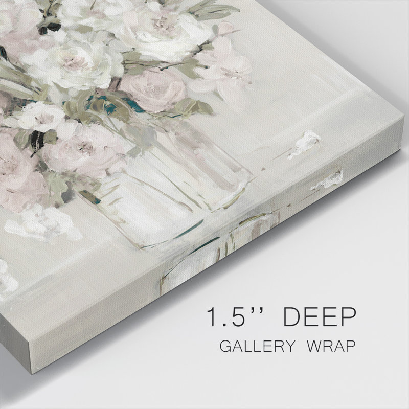 Fleurs tendres et douces - Toile tendue avec châssis de qualité supérieure - prête à être accrochée