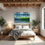 "Emerald Strokes" par Lawrence Leyderman - Art mural acrylique 48 "x 72"-1000323340