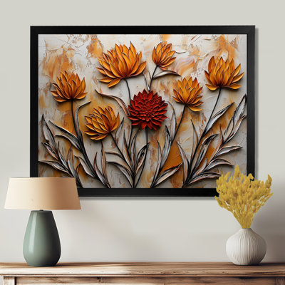 Isabellah blanc orange, coucher de soleil, chardon, harmonie II - chardon, art mural sur toile